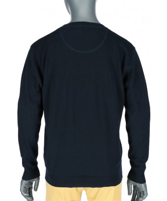 REPABLO modrý svetr s večkovým výstřihem